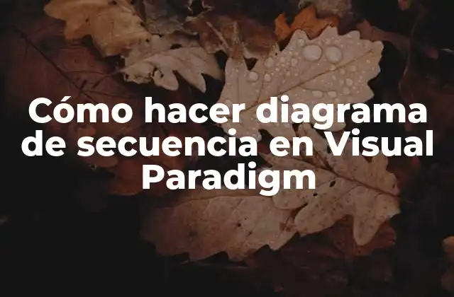 Cómo Hacer Diagrama de Secuencia en Visual Paradigm 2 Diagrama de secuencia en Visual Paradigm