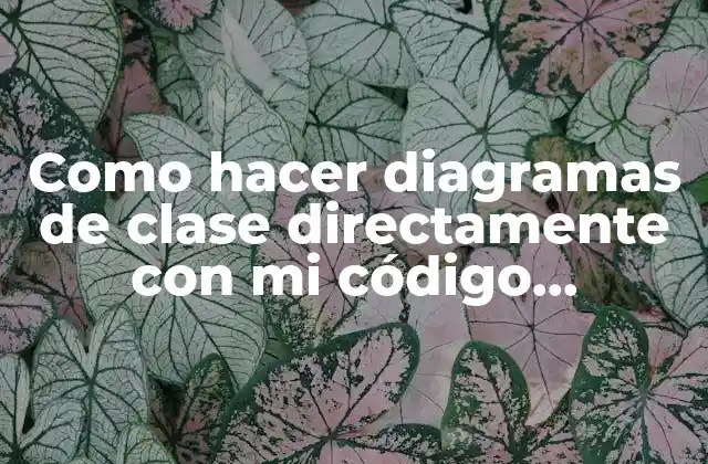 Como Hacer Diagramas de Clase Directamente con Mi Código Webstorm