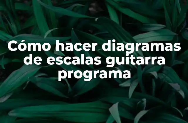 Cómo hacer diagramas de escalas guitarra programa