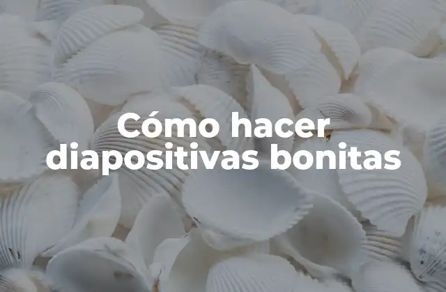 Cómo Hacer Diapositivas Bonitas