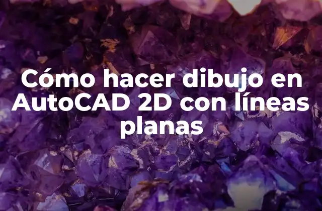 Cómo Hacer Dibujo en Autocad 2d con Líneas Planas