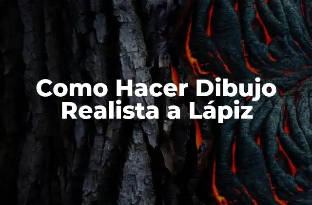 Como Hacer Dibujo Realista a Lápiz