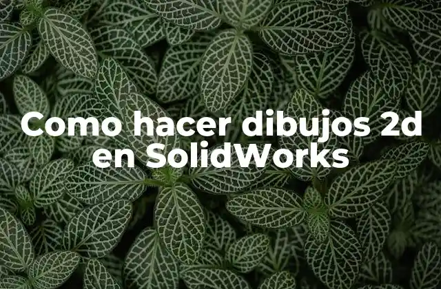 ¿Qué son los dibujos 2D en SolidWorks?