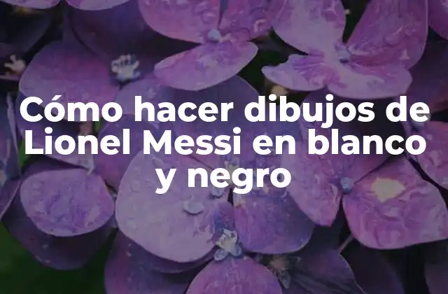 Cómo Hacer Dibujos de Lionel Messi en Blanco y Negro
