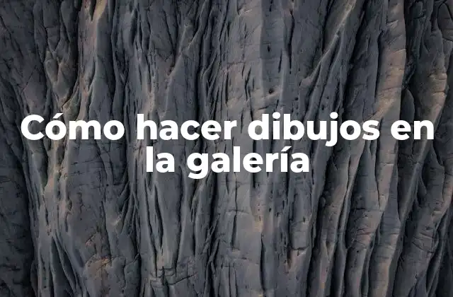 Cómo Hacer Dibujos en la Galería