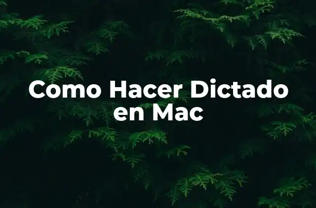 Como Hacer Dictado en Mac
