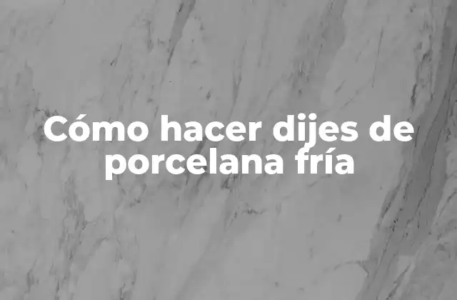Cómo Hacer Dijes de Porcelana Fría