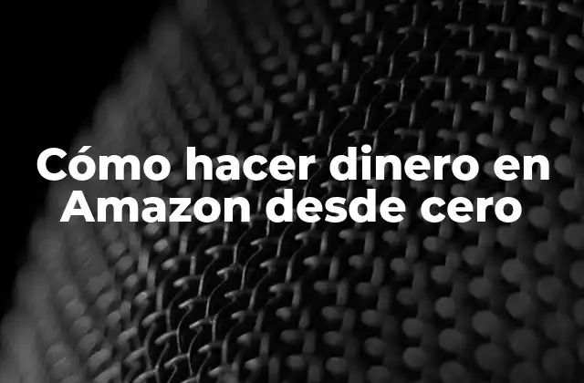 Cómo Hacer Dinero en Amazon desde Cero
