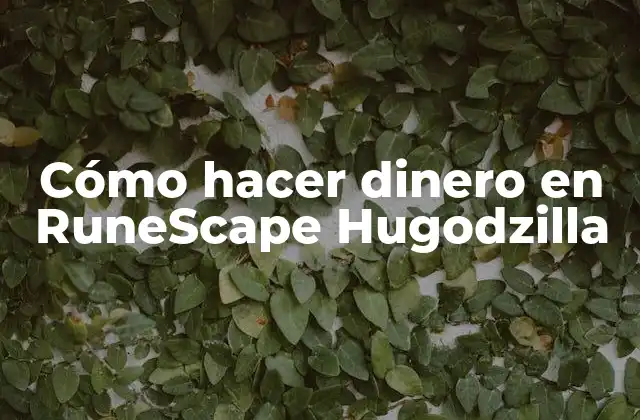 Cómo Hacer Dinero en Runescape Hugodzilla