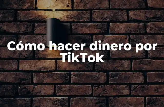 Cómo Hacer Dinero por Tiktok