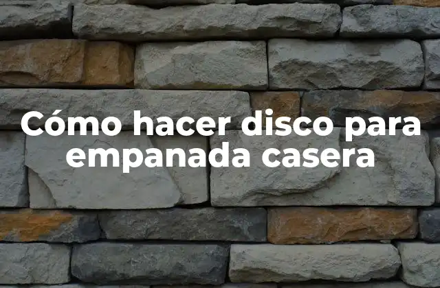 Disco para empanada casera