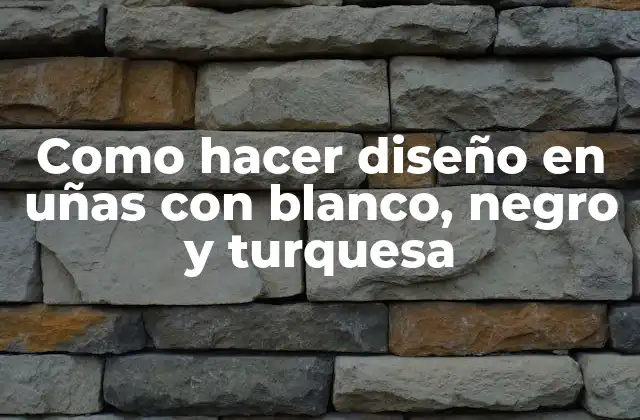 Como Hacer Diseño en Uñas con Blanco, Negro y Turquesa