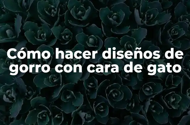 Cómo Hacer Diseños de Gorro con Cara de Gato