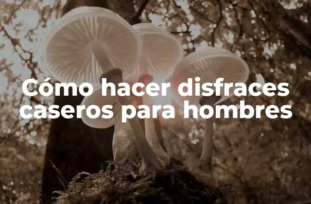 Cómo Hacer Disfraces Caseros para Hombres