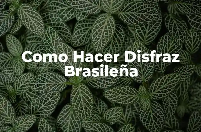 Como Hacer Disfraz Brasileña