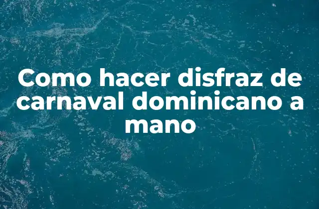 Como Hacer Disfraz de Carnaval Dominicano a Mano 2 ¿Qué es un disfraz de carnaval dominicano y para qué sirve?