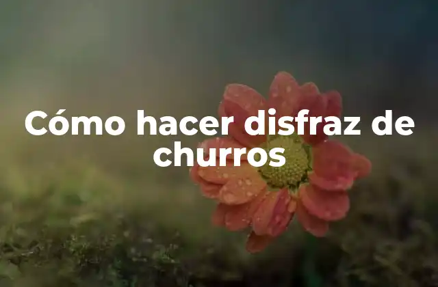 Cómo Hacer Disfraz de Churros 2 ¿Qué es un disfraz de churros?