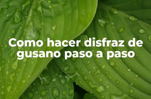 Como Hacer Disfraz de Gusano Paso a Paso