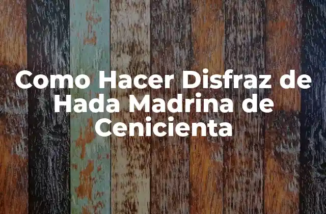 Como Hacer Disfraz de Hada Madrina de Cenicienta