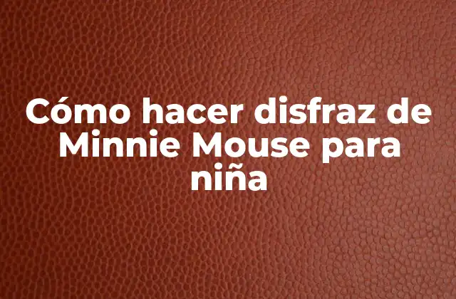 Cómo Hacer Disfraz de Minnie Mouse para Niña