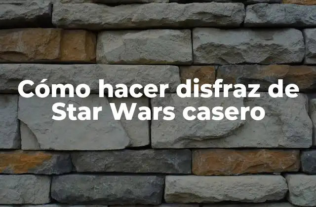 Cómo Hacer Disfraz de Star Wars Casero
