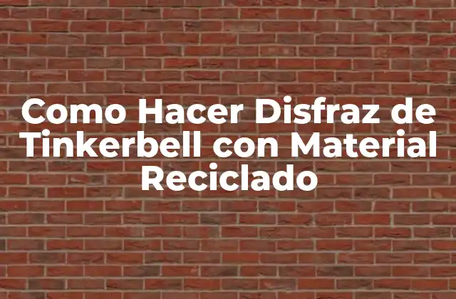 Como Hacer Disfraz de Tinkerbell con Material Reciclado