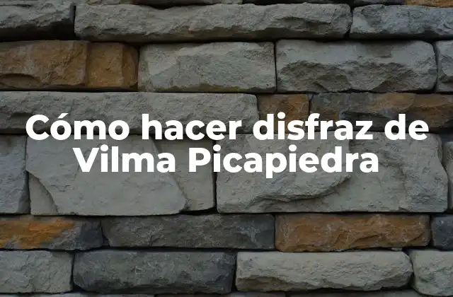 Cómo Hacer Disfraz de Vilma Picapiedra