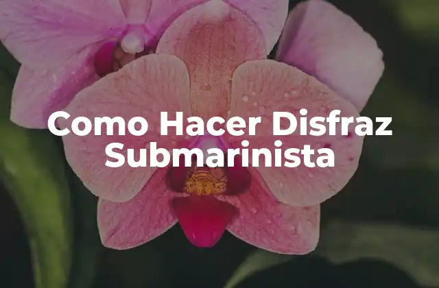 Como Hacer Disfraz Submarinista