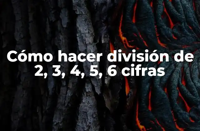 Cómo Hacer División de 2, 3, 4, 5, 6 Cifras