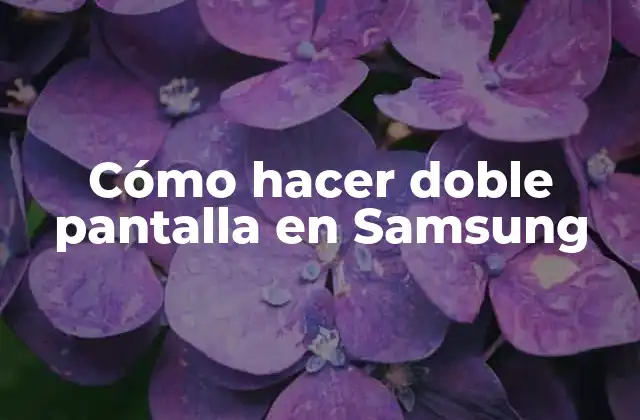 Cómo Hacer Doble Pantalla en Samsung
