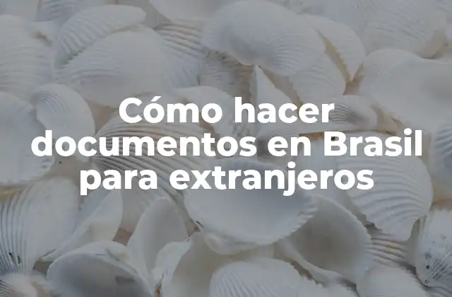 Cómo Hacer Documentos en Brasil para Extranjeros
