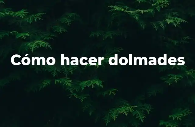 Cómo Hacer Dolmades