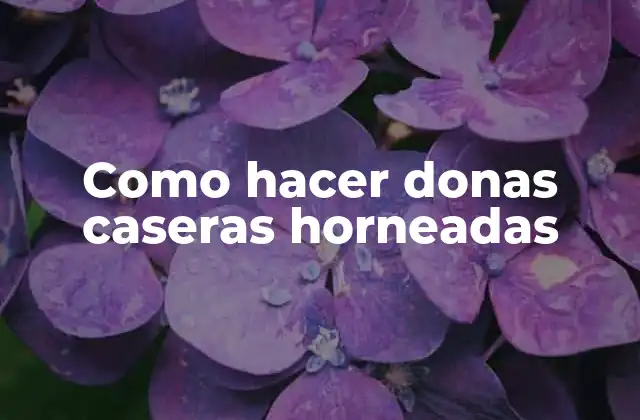 Como Hacer Donas Caseras Horneadas