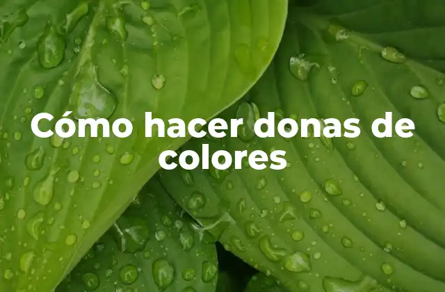 Cómo Hacer Donas de Colores