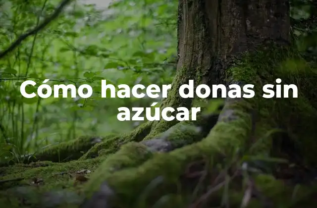 Cómo Hacer Donas sin Azúcar