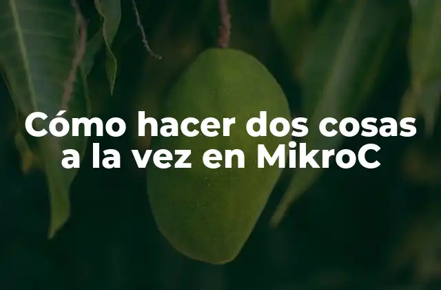 Cómo Hacer Dos Cosas a la Vez en Mikroc