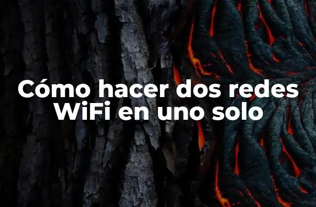 Cómo Hacer Dos Redes Wifi en Uno Solo