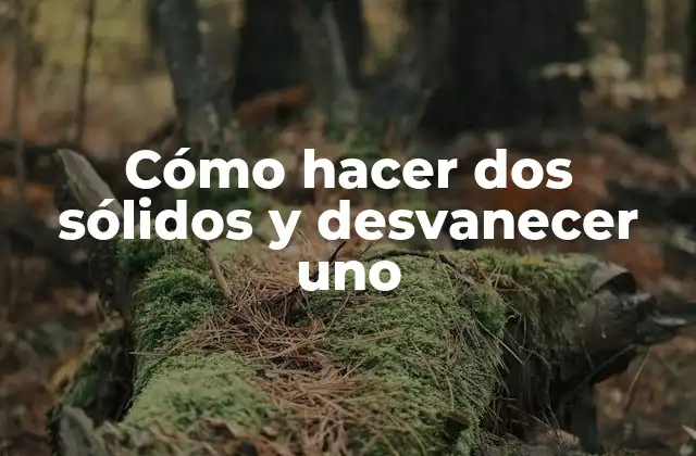 Cómo Hacer Dos Sólidos y Desvanecer Uno