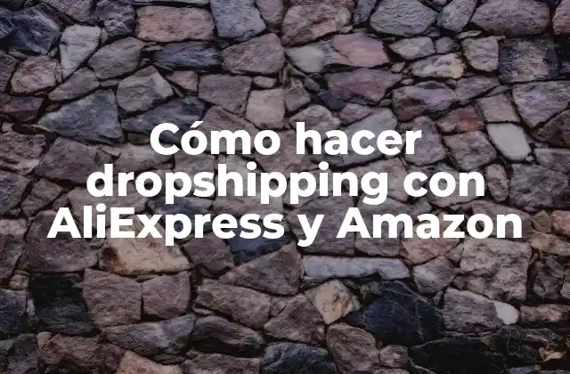 Cómo Hacer Dropshipping con Aliexpress y Amazon