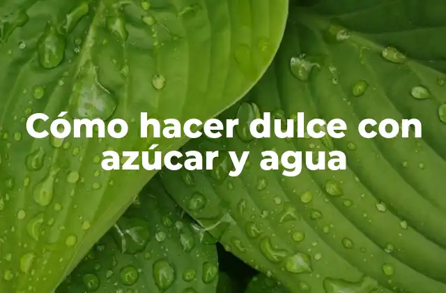 Cómo Hacer Dulce con Azúcar y Agua