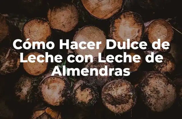 Cómo Hacer Dulce de Leche con Leche de Almendras