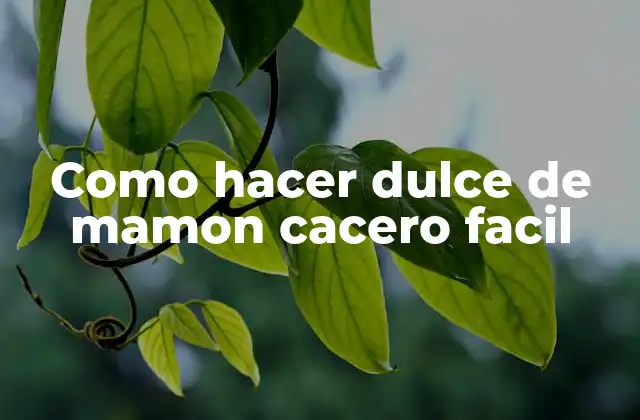 Como Hacer Dulce de Mamon Cacero Facil