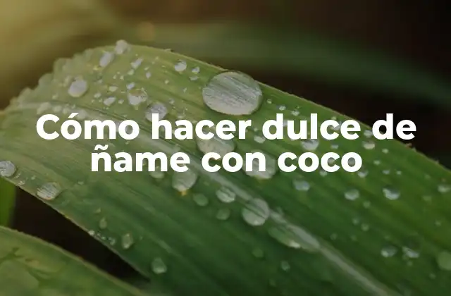 Cómo Hacer Dulce de Ñame con Coco