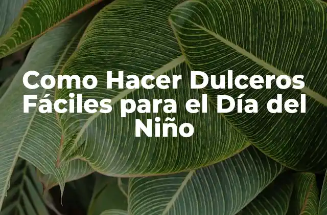 Como Hacer Dulceros Fáciles para el Día Del Niño