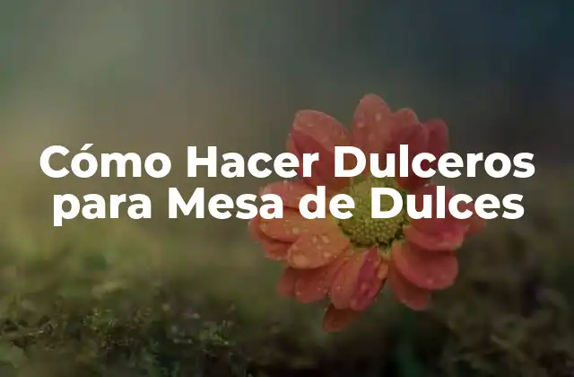 Cómo Hacer Dulceros para Mesa de Dulces