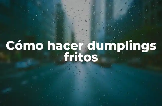 Cómo Hacer Dumplings Fritos 2 Qué son los dumplings fritos y para qué sirven