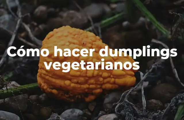 Cómo Hacer Dumplings Vegetarianos