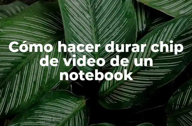 Cómo Hacer Durar Chip de Video de un Notebook