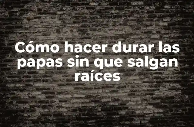 Cómo hacer durar las papas sin que salgan raíces