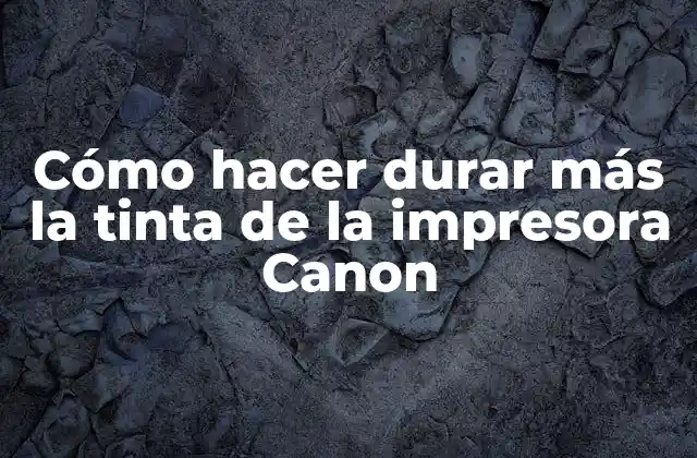 Cómo Hacer Durar Más la Tinta de la Impresora Canon